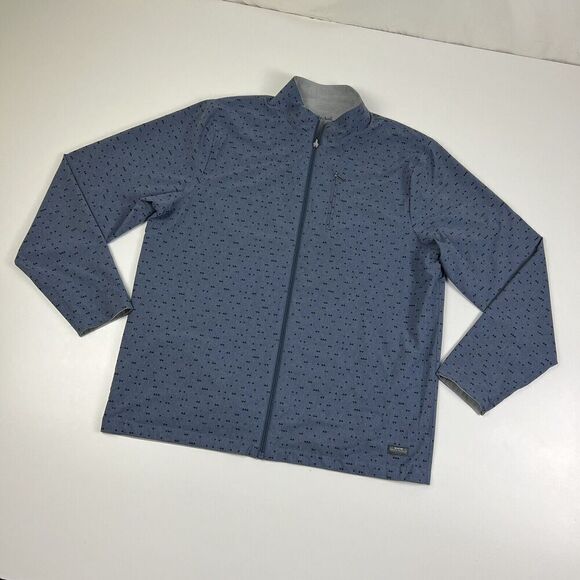Travis Mathew Reversible Jacket Mens Gray Blue Long Sleeve Golf Windbreaker‎ 2XL - Picture 4 of 12
